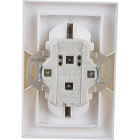 Двойная розетка с заземлением, белая UNIVersal Бриллиант 7947533