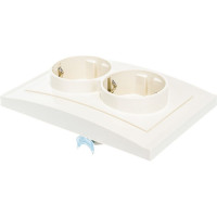 Двойная розетка с заземлением, слоновая кость UNIVersal Бриллиант 7948752