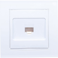 Компьютерная розетка, белая UNIVersal Бриллиант 7947601