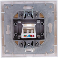 Компьютерная розетка, белая UNIVersal Бриллиант 7947601