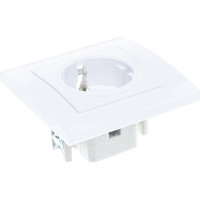 Розетка с заземлением, белая UNIVersal Бриллиант 7947625