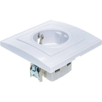 Розетка с заземлением, белая UNIVersal Бриллиант 7947625