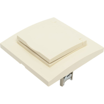 Розетка UNIVersal Бриллиант, с/з с крышкой, слоновая кость 7948868