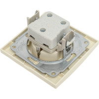 Розетка UNIVersal Бриллиант, с/з с крышкой, слоновая кость 7948868