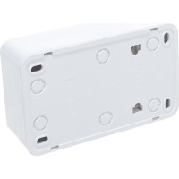 Вертикальный блок: двухклавишный выключатель + розетка с заземлением, белый UNIVersal Олимп О0040