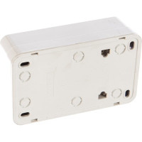 Вертикальный блок: двухклавишный выключатель c подсветкой + розетка с заземлением, белый UNIVersal Олимп О0041