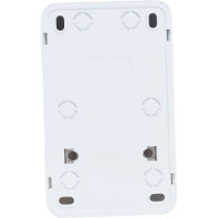 Вертикальный блок: двухклавишный выключатель c подсветкой + розетка с заземлением, белый UNIVersal Олимп О0041