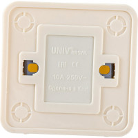 Одноклавишный выключатель с подсветкой, бежевый UNIVersal Олимп Б-О0121