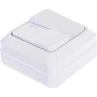 Двухклавишный выключатель, белый UNIVersal Олимп О0023