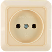 Розетка без заземления, бежевая UNIVersal Олимп Б-О0022