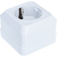 Розетка с заземлением, белая UNIVersal Олимп О0028