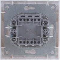 Одноклавишный проходной выключатель, белый UNIVersal Бриллиант 7947373