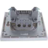 Одноклавишный проходной выключатель, белый UNIVersal Бриллиант 7947373