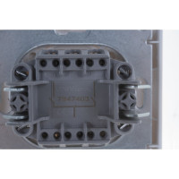 Двухклавишный выключатель, белый UNIVersal Бриллиант 7947403