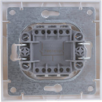 Двухклавишный выключатель с подсветкой, белый UNIVersal Бриллиант 7947410