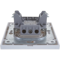 Двухклавишный выключатель с подсветкой, белый UNIVersal Бриллиант 7947410