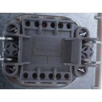 Двухклавишный выключатель с подсветкой, белый UNIVersal Бриллиант 7947410