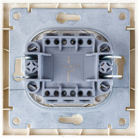 Одноклавишный выключатель с подсветкой, слоновая кость UNIVersal Бриллиант 7948615