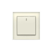 Одноклавишный проходной выключатель, слоновая кость UNIVersal Бриллиант 7948592