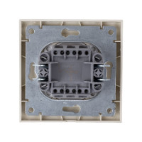 Одноклавишный проходной выключатель с подсветкой, слоновая кость UNIVersal Бриллиант 7948608