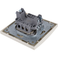 Одноклавишный проходной выключатель с подсветкой, слоновая кость UNIVersal Бриллиант 7948608