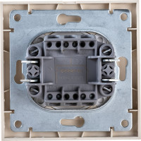 Двухклавишный выключатель с подсветкой, слоновая кость UNIVersal Бриллиант 7948639