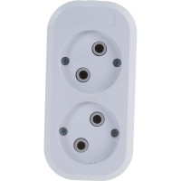 Колодка без заземления, 2 гнезда, AБС-пластик UNIVersal E202