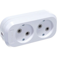 Колодка без заземления, 2 гнезда, AБС-пластик UNIVersal E202