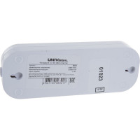 Колодка без заземления, 3 гнезда, AБС-пластик UNIVersal E203