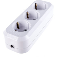 Колодка с заземлением, 3 гнезда, AБС-пластик UNIVersal E303