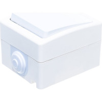 Одноклавишный выключатель IP-54, белый UNIVersal Аллегро 5563460