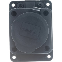 Настенная однофазная каучуковая розетка с заглушкой UNIVersal 602229