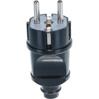 Прямая вилка с/з, черная 16А 250В UNIVersal А1010