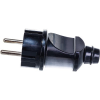 Прямая вилка с/з, черная 16А 250В UNIVersal А1010