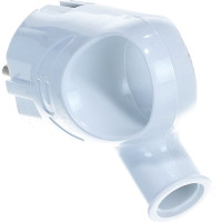 Угловая вилка с ушком, с/з, белая 16А 250В UNIVersal А112