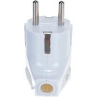 Угловая вилка с/з, белая 16А 250В UNIVersal А105