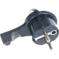 Вилка-невидимка за шкаф с/з, черная 16А 250В UNIVersal 5565419