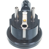 Вилка-невидимка за шкаф с/з, черная 16А 250В UNIVersal 5565419