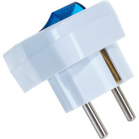 Вилка с выключателем UNIVersal с/з, белая 16А 250В 0056