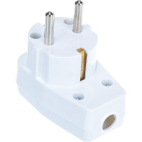 Вилка с выключателем UNIVersal с/з, белая 16А 250В 0056