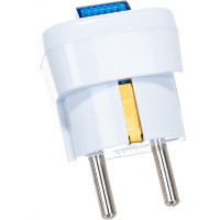 Вилка с выключателем UNIVersal с/з, белая 16А 250В 0056