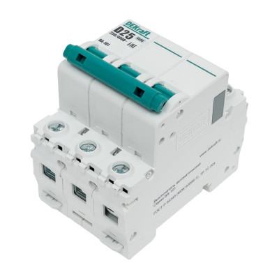 Автоматический выключатель (АВ) DEKraft ВА-101, 3 Р, хар-ка D, 25 А, 4.5 кА 11128DEK
