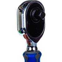 Трещотка (1/4", 108 мм, 72 зубца, флажковая, для головок и вставок бит) KING TONY 276A-04G