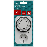 Механический таймер REV недельный, 120мин, 12 вкл/сутки, белый 05163 3