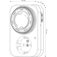 Механический таймер REV недельный, 120мин, 12 вкл/сутки, белый 05163 3