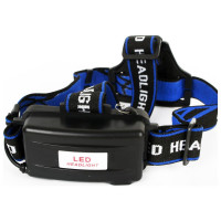 Налобный аккумуляторный фонарь Ultraflash E150 220В, черный, CREE 3Вт, фокус, 2 аккум. 18650, 3 режима 12188