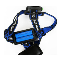 Налобный аккумуляторный фонарь Ultraflash E150 220В, черный, CREE 3Вт, фокус, 2 аккум. 18650, 3 режима 12188