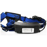 Налобный аккумуляторный фонарь Ultraflash E150 220В, черный, CREE 3Вт, фокус, 2 аккум. 18650, 3 режима 12188