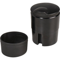 Прорезиненная пепельница с крышкой Airline Элит, цвет черный AAT-03