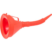 Воронка Airline непроливайка D-135мм с гибким носиком, L=370мм, латунная сетка, пакет с навершием APF-02